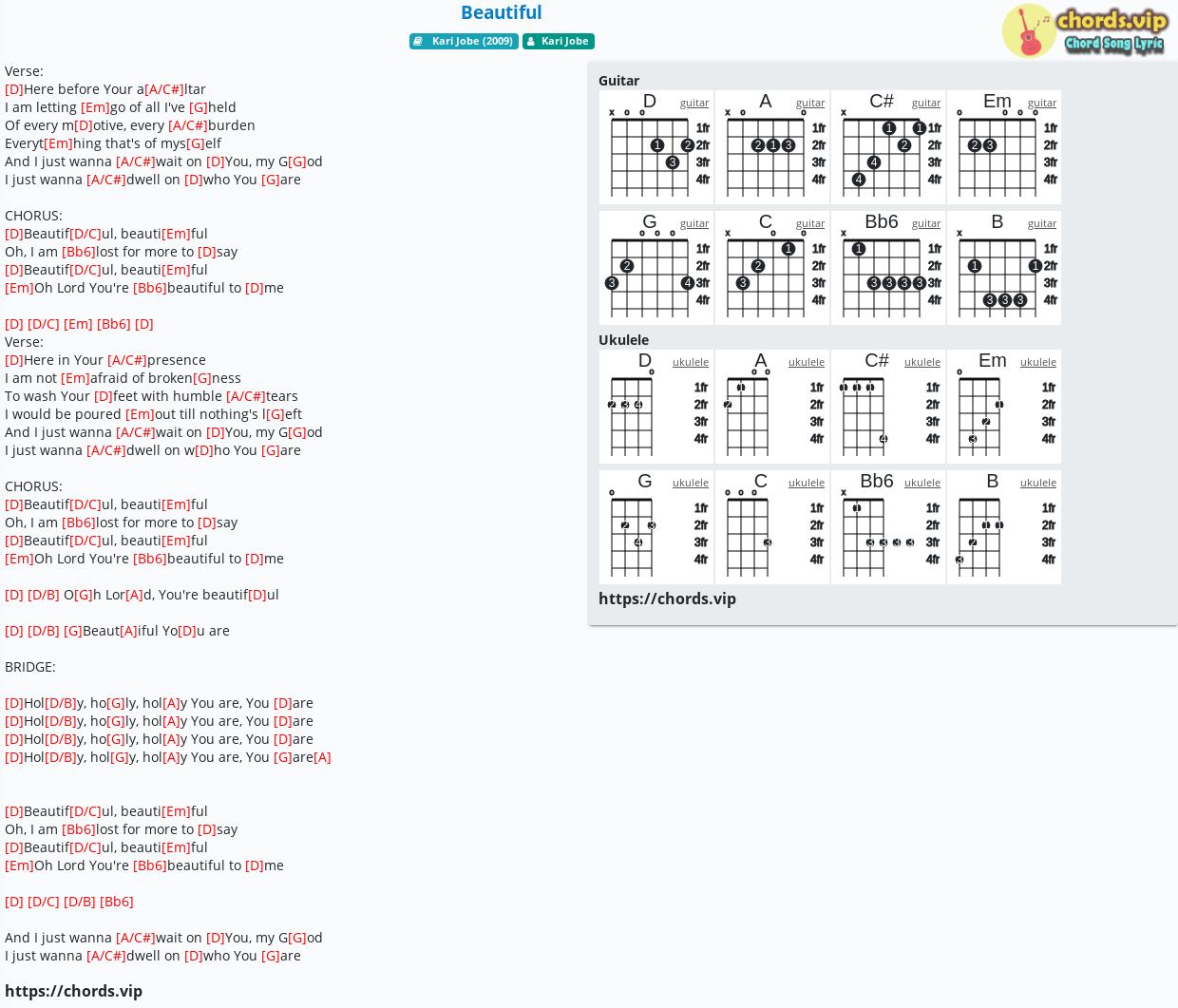 Chord Beautiful Kari Jobe Tab Song Lyric Sheet Guitar Ukulele Chords Vip