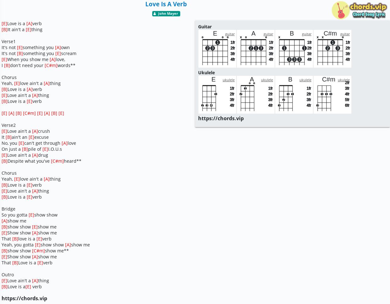 chord-love-is-a-verb-john-mayer-tab-song-lyric-sheet-guitar