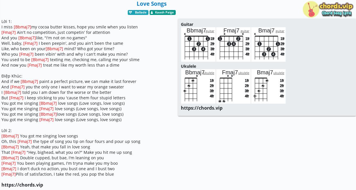 Chord Love Songs Tab Song Lyric Sheet Guitar Ukulele Chords vip