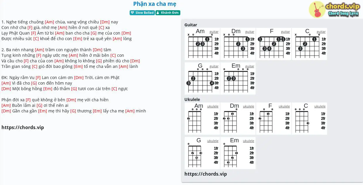 H p m Ph n xa cha m Kh nh n c m m tab guitar ukulele