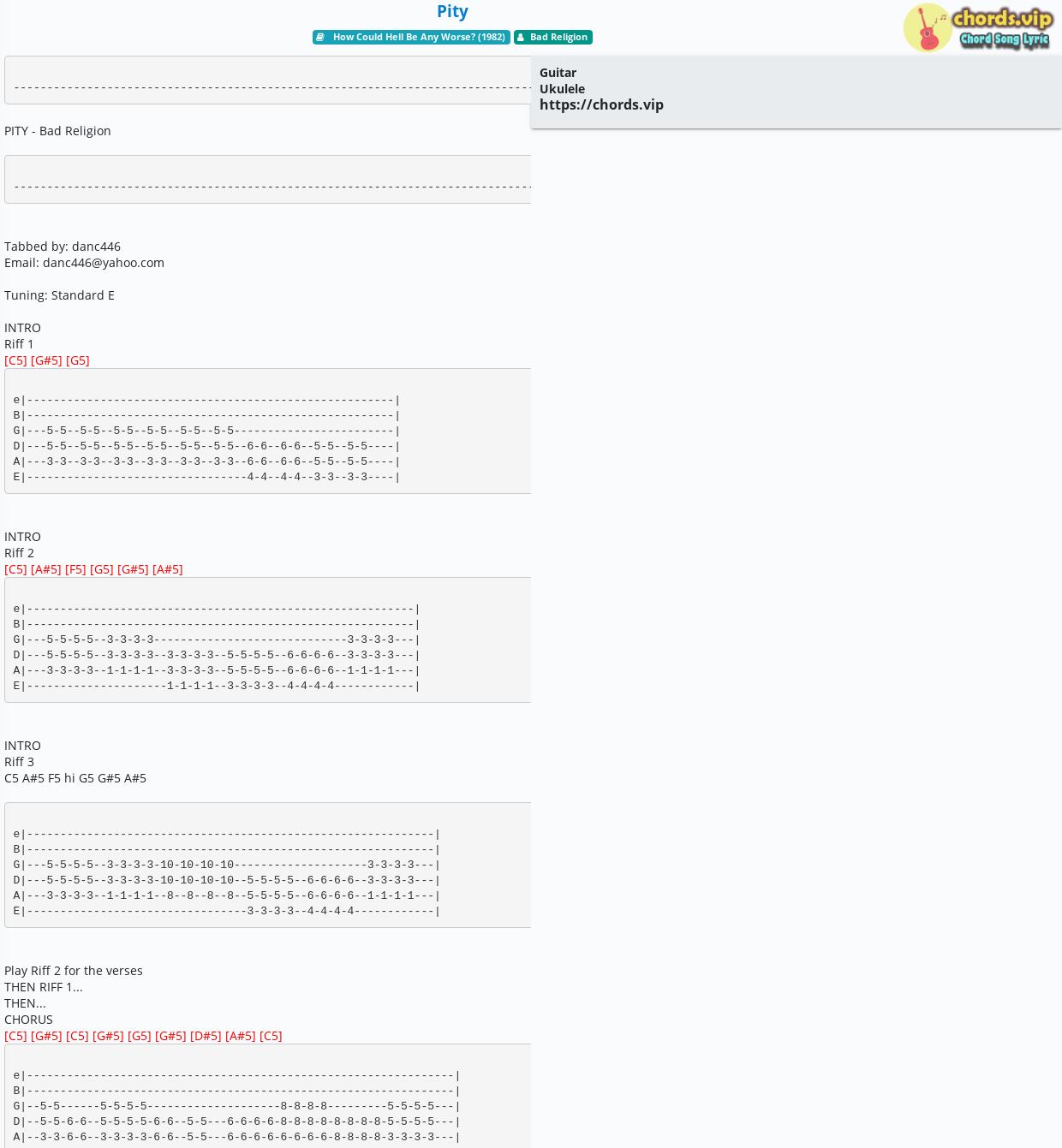 chord-pity-bad-religion-tab-song-lyric-sheet-guitar-ukulele