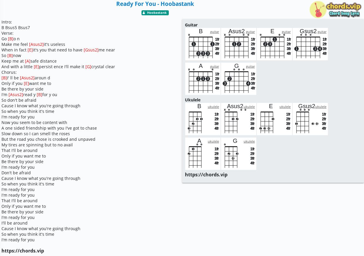 Chord Ready For You Hoobastank Hoobastank Tab Song Lyric Sheet Guitar Ukulele Chords Vip
