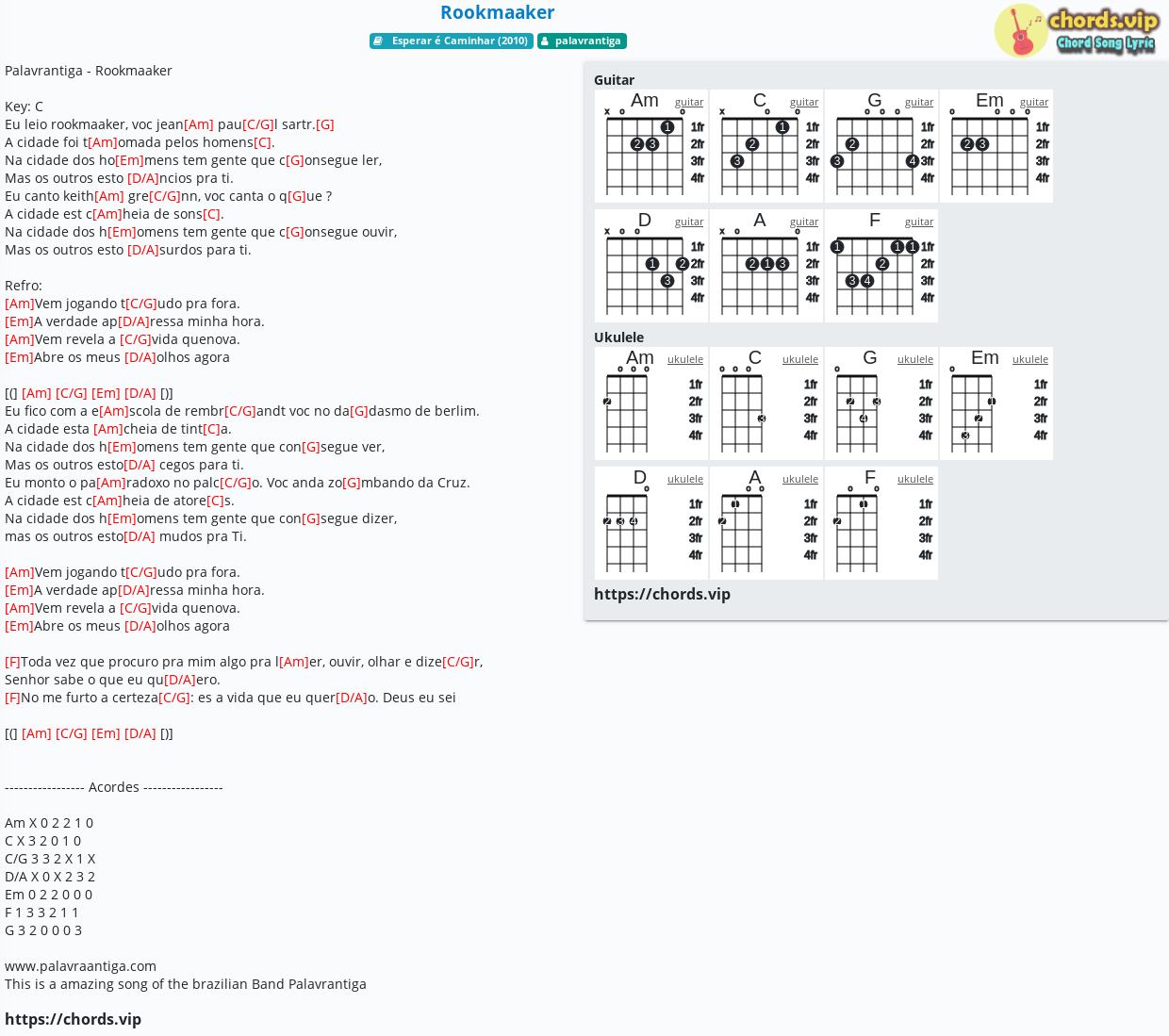 Chord Rookmaaker Palavrantiga Tab Song Lyric Sheet Guitar Ukulele Chords Vip