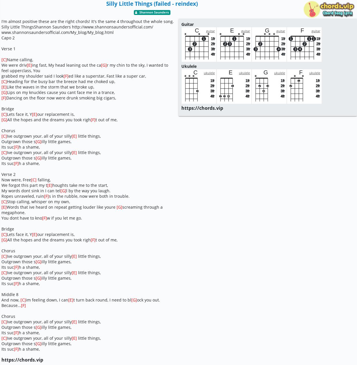 chord-silly-little-things-failed-reindex-shannon-saunders-tab