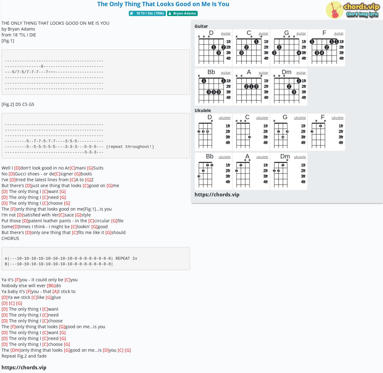 chord-the-only-thing-that-looks-good-on-me-is-you-bryan-adams-tab
