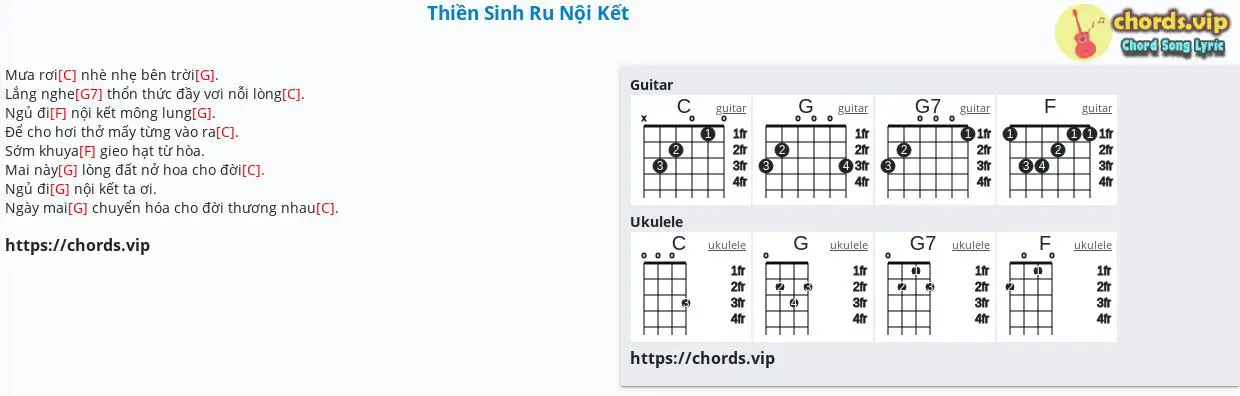 Chord Thiền Sinh Ru Nội Kết Chan Khong Nhất Hạnh Tab Song Lyric Sheet Guitar Ukulele Chords Vip