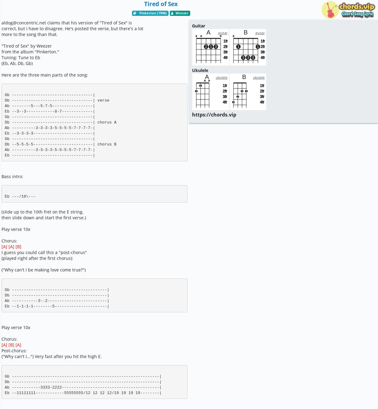 Chord Tired Of Sex Tab Song Lyric Sheet Guitar Ukulele Chordsvip 9518