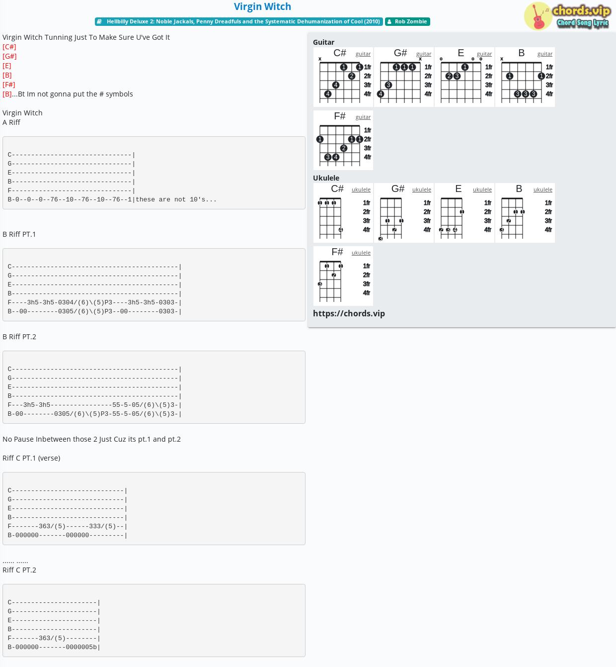 chord-virgin-witch-rob-zombie-tab-song-lyric-sheet-guitar