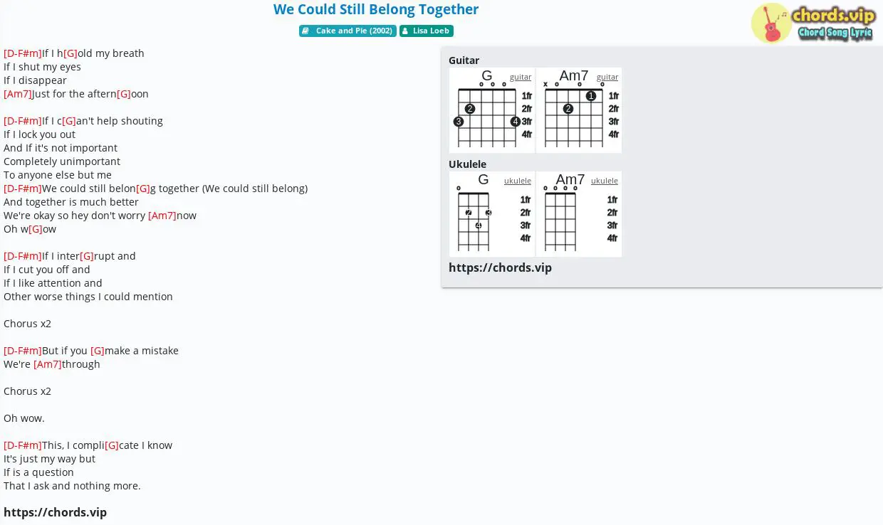 we belong together guitar chords