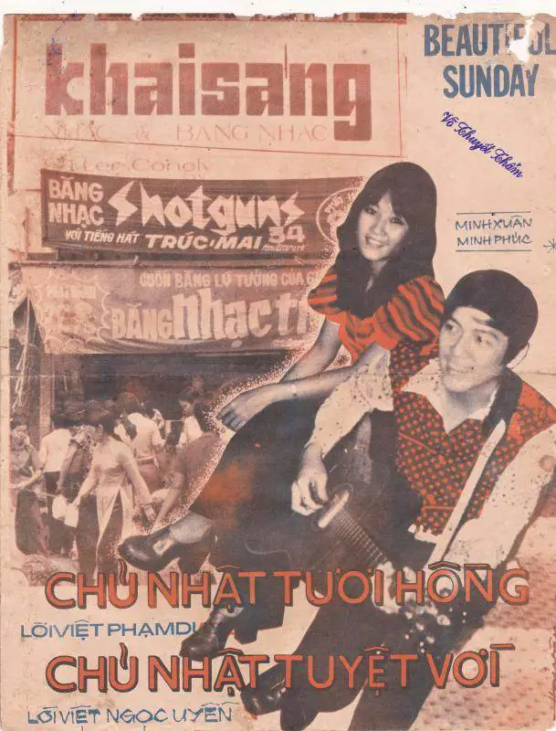 Sheet Nhạc Chủ Nhật Tươi Hồng Beautiful Sunday Song Lyric Sheet