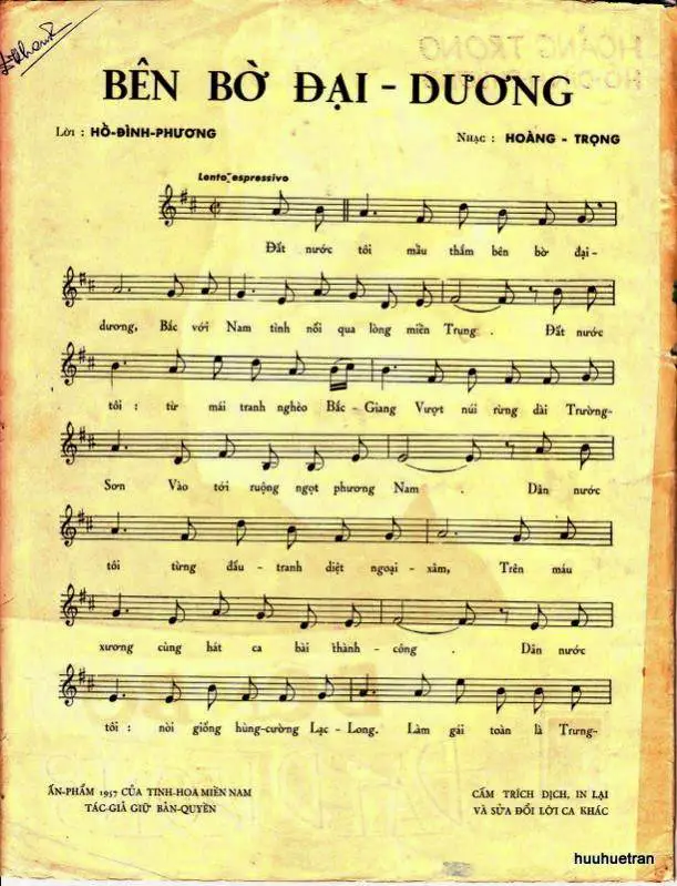 Sheet Bên Bờ đại Dương Song Lyric Sheet Chords Vip